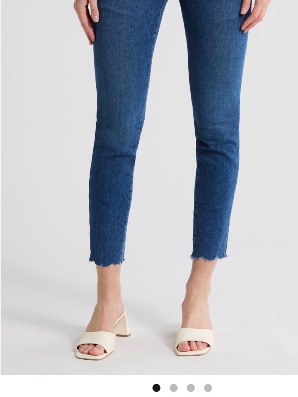 PAIGE Dark Blue High-Rise Skinny Jeans